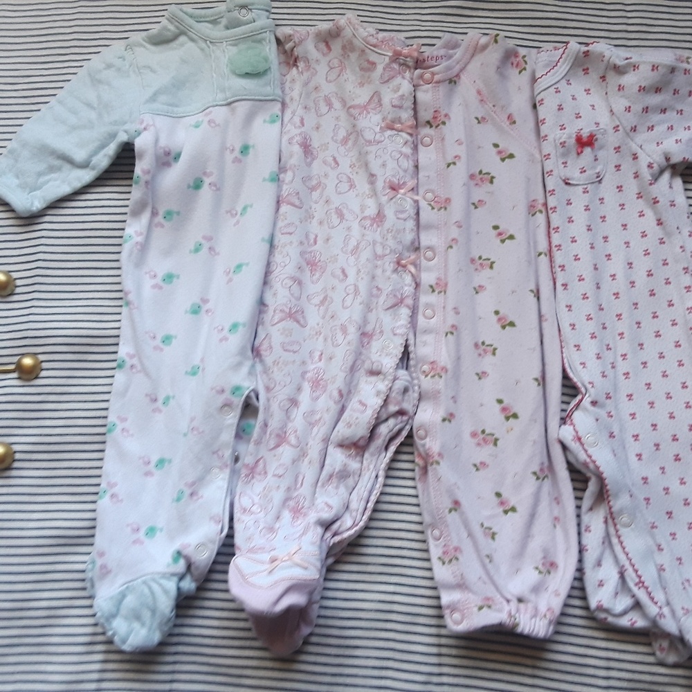 0-3 Month Button Sleepers Bundle